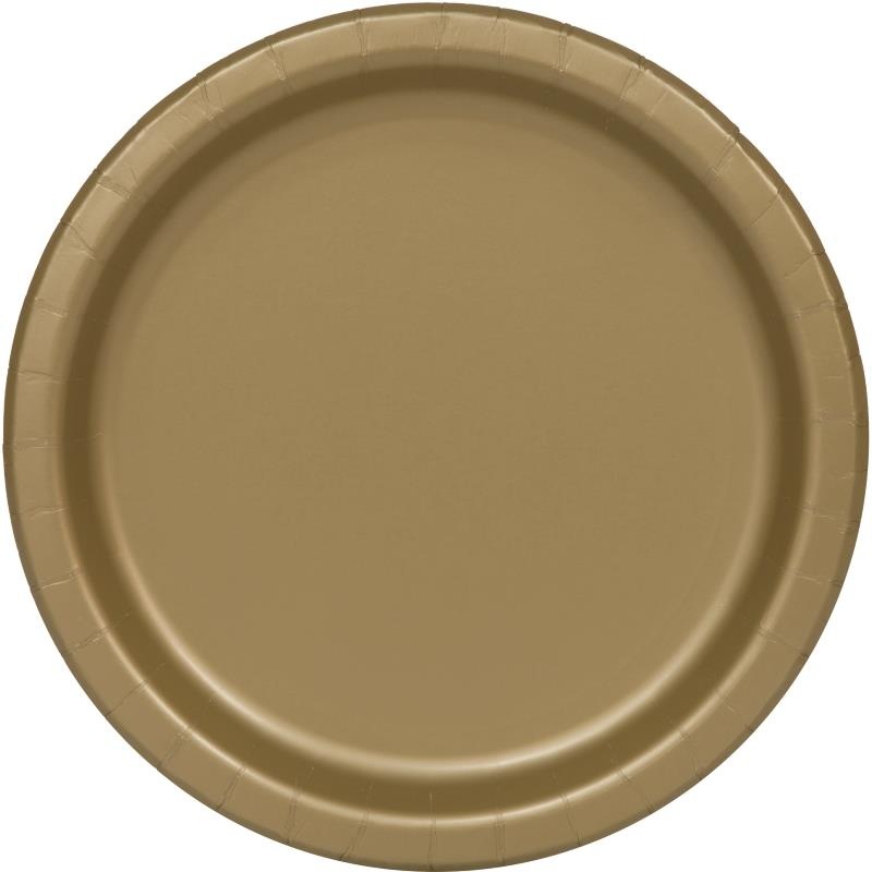 Gold Paper Plates (Bulk) Pack of 16