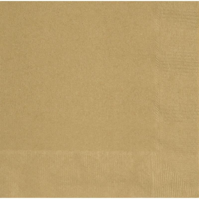 Gold Party Beverage Napkins | Serviettes Pack of 20