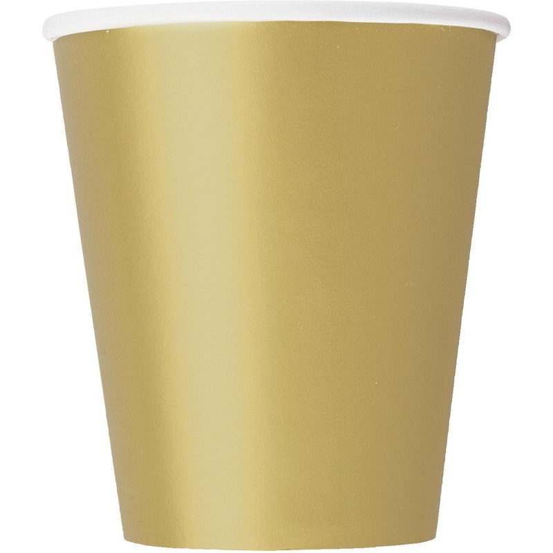 Gold Party Cups Pack of 8