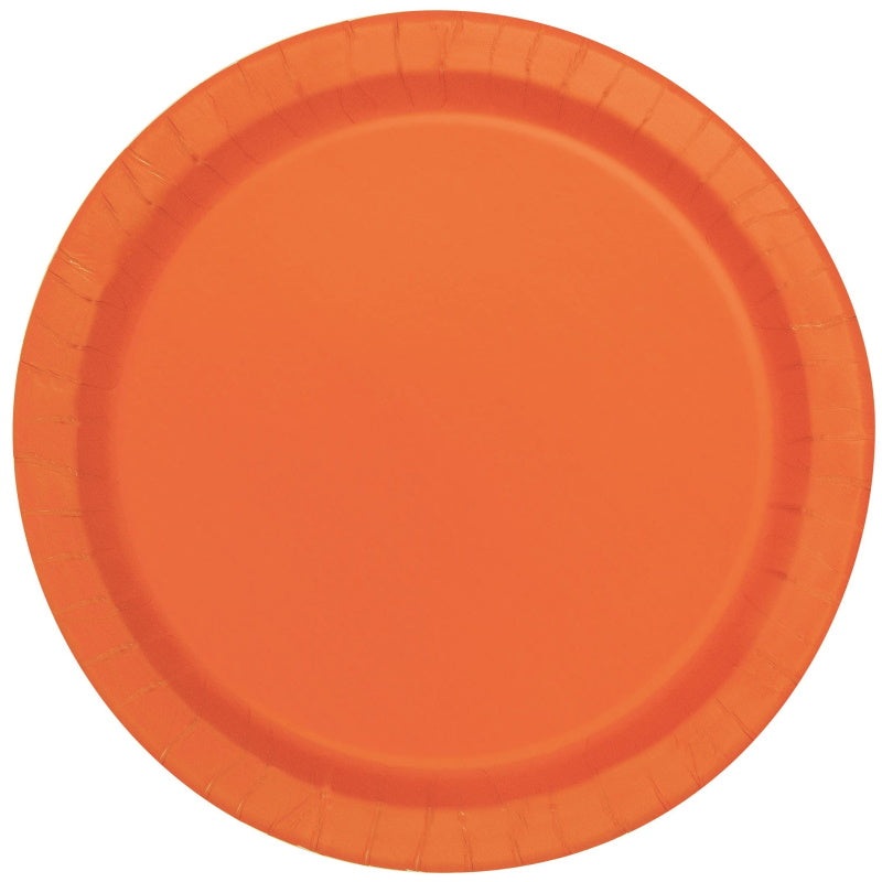Pumpkin Orange Paper Cake Plates (Bulk) Pack of 20
