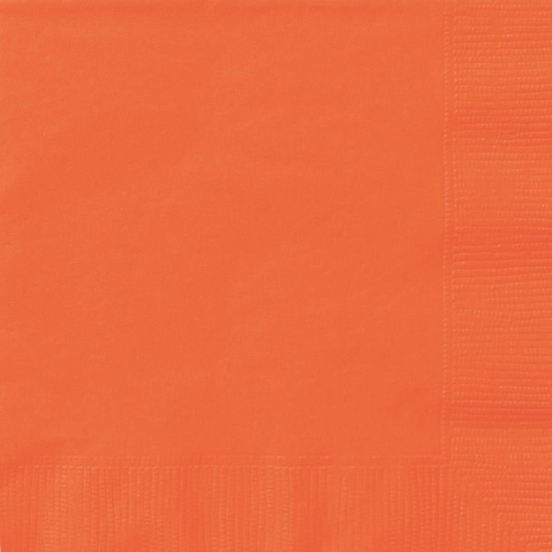Pumpkin Orange Party Beverage Napkins | Serviettes Pack of 20