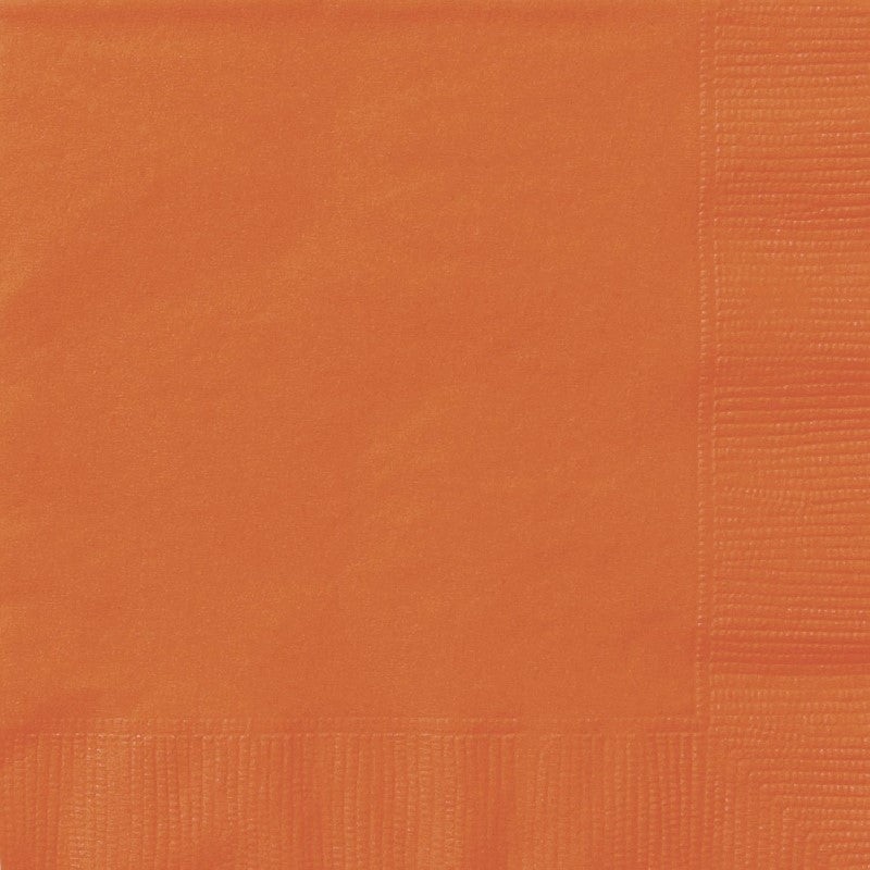 Pumpkin Orange Party Napkins | Serviettes Pack of 20
