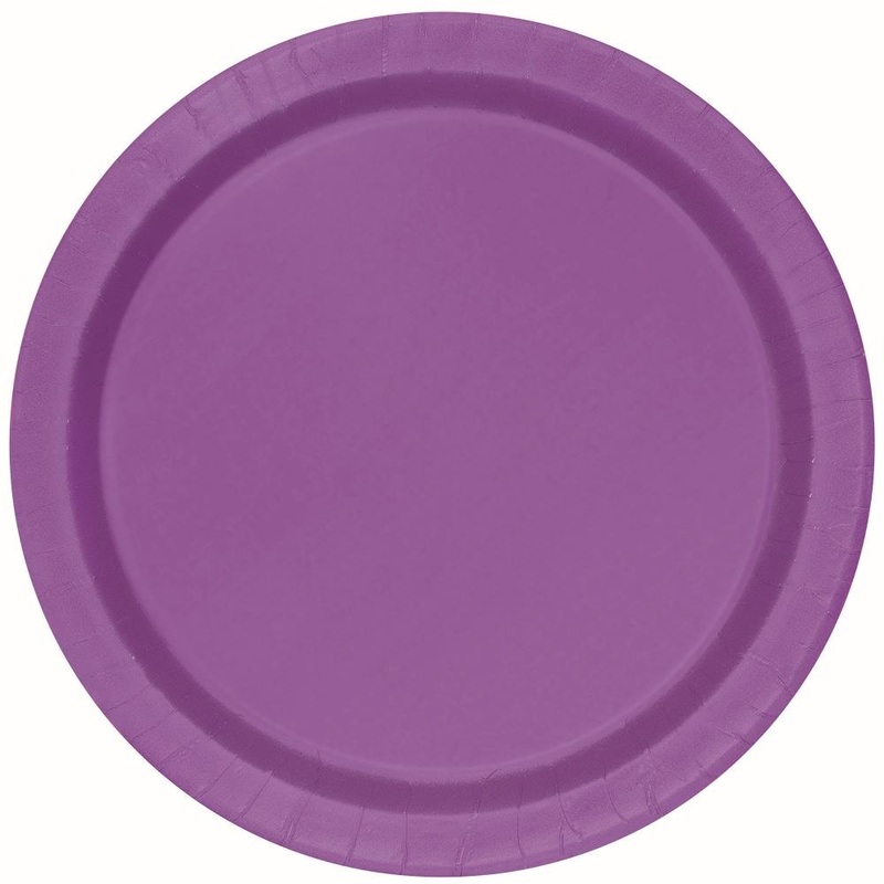 Purple Paper Cake Plates Pack of 8
