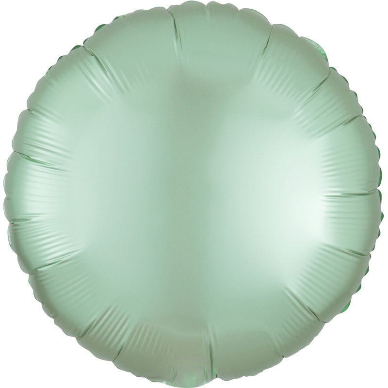 Satin Mint Green Helium Balloons - 18 inch Circle