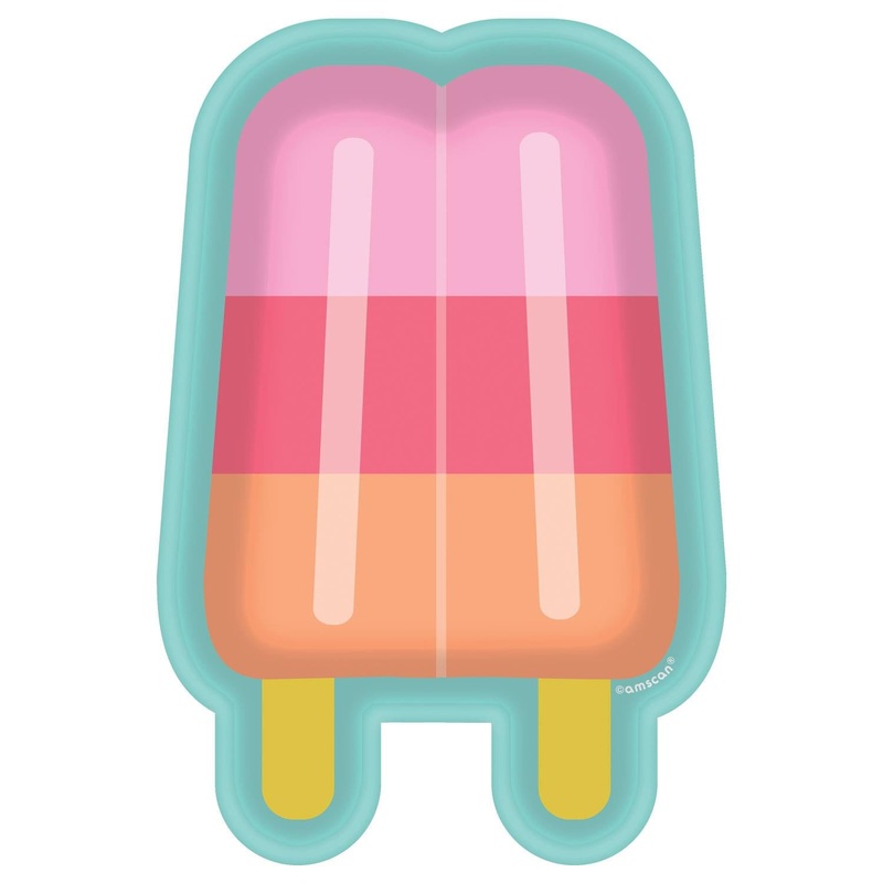 Just Chillin Lolly Shaped 18cm Party Plates Pack of 8