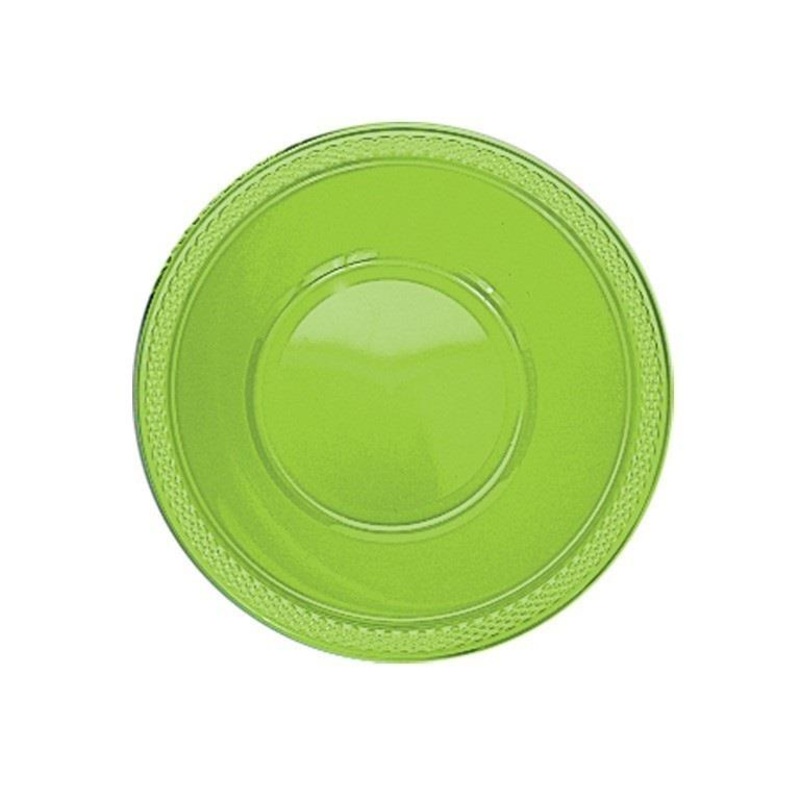 Lime Green Plastic 18cm Party | Dessert Bowls Pack of 20