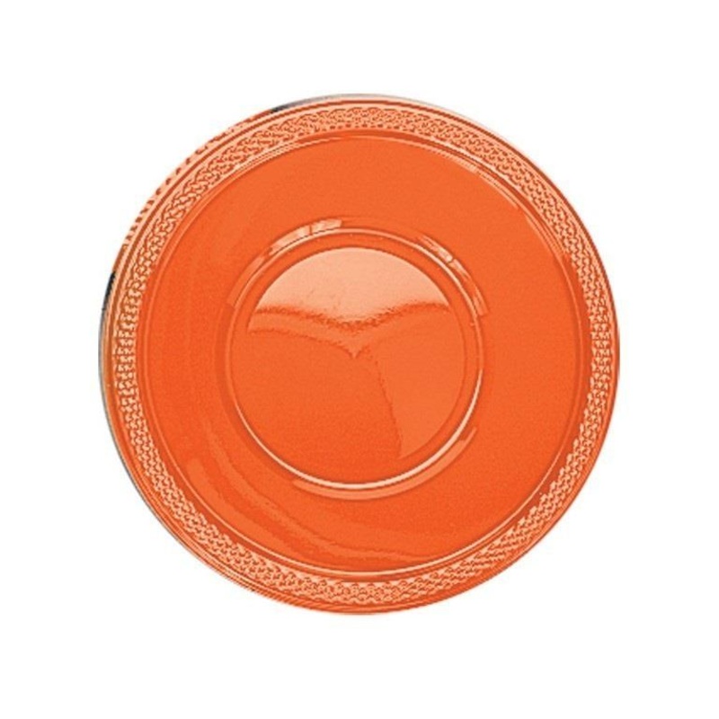 Orange Plastic 18cm Party | Dessert Bowls Pack of 20