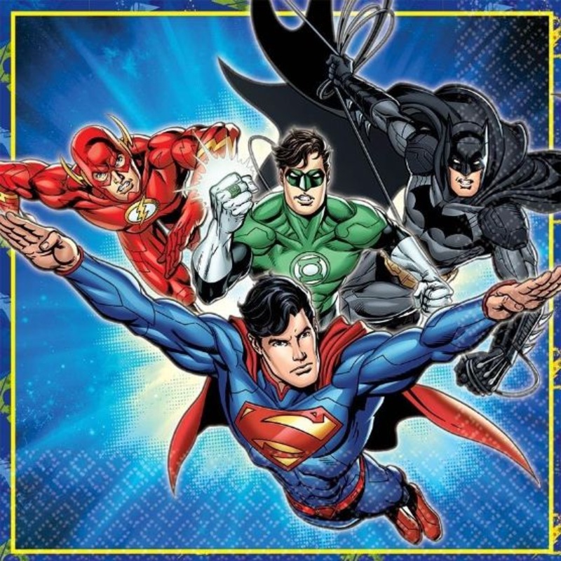 Justice League Paper Napkins Pack of 16
