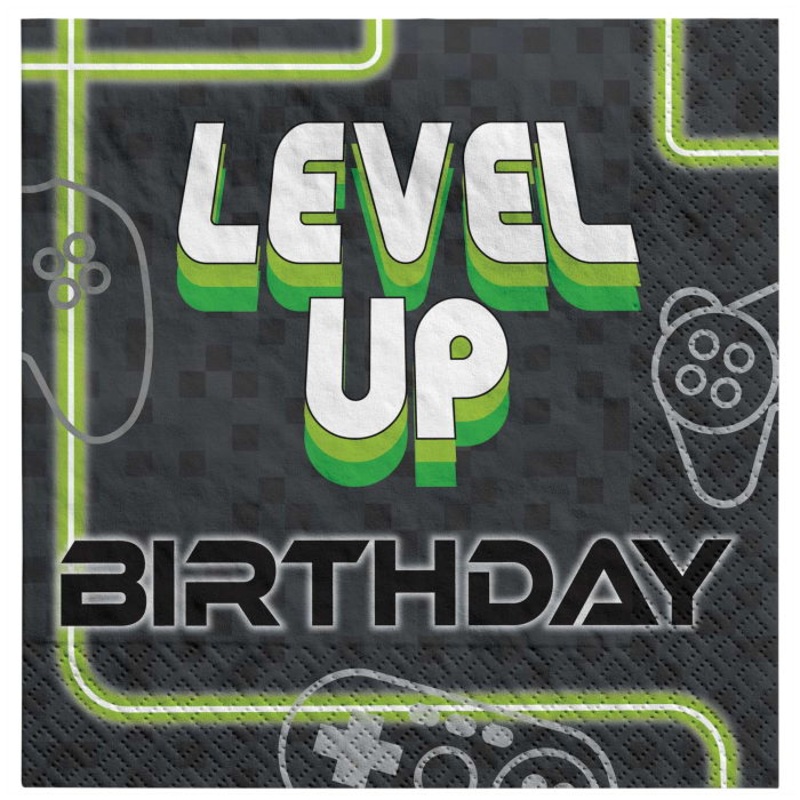 Level Up Gaming Napkins Pack of 16