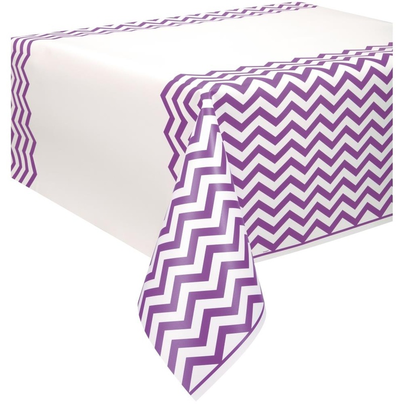 Pretty Purple Chevron Party Tablecover | Tablecloth - Buy Online