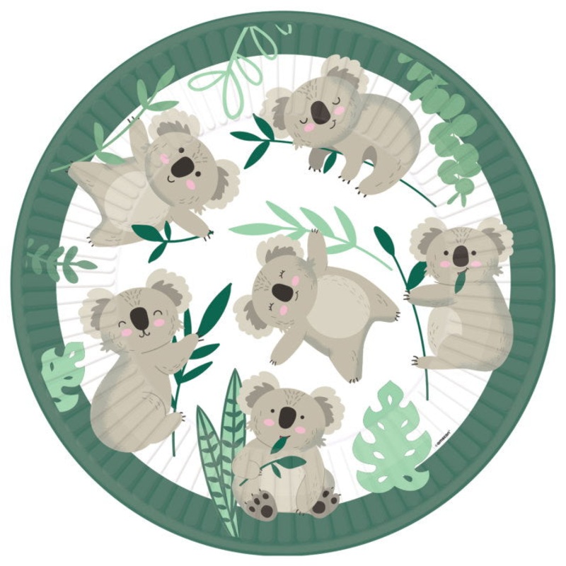 Koala Party 23cm Plates Pack of 8
