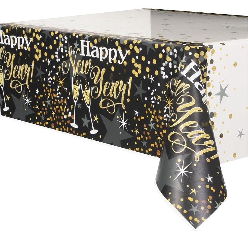 Happy New Year Glittering Party Tablecover | Tablecloth - Buy Online