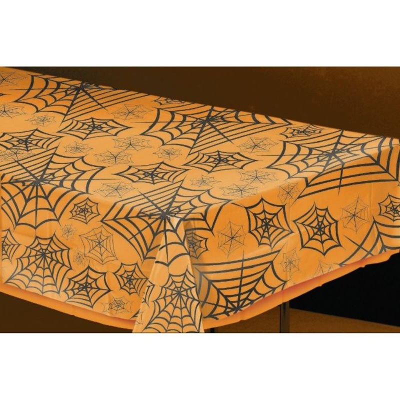 Orange Spiderweb Tablecloth