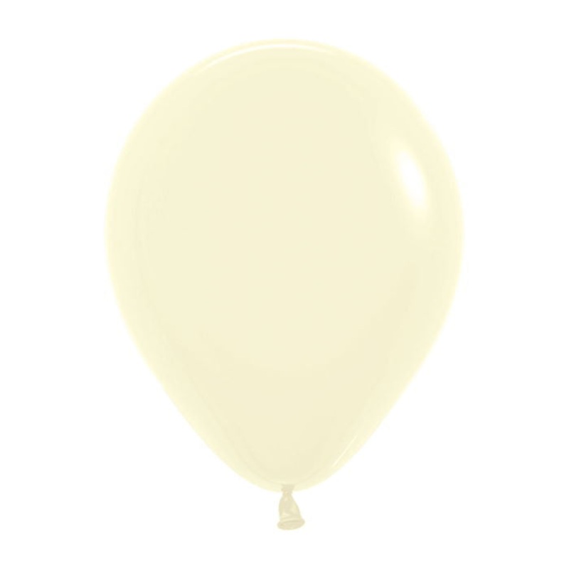 Sempertex Pastel Balloons - Matte Yellow 5 inch