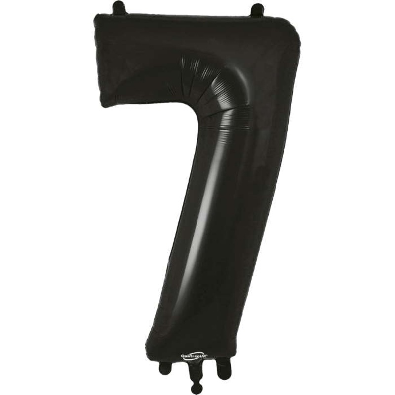 Black Number 7 Balloon