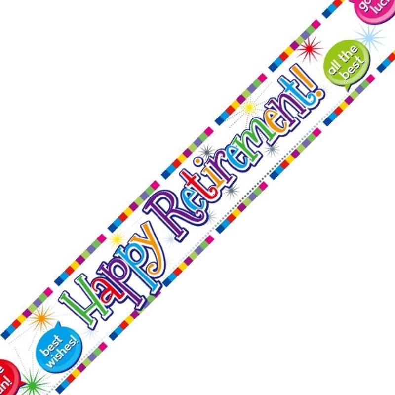 Colourful Happy Retirement Foil Banner