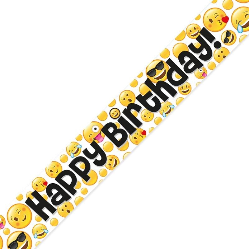 Emoji Birthday Banner (Foil)