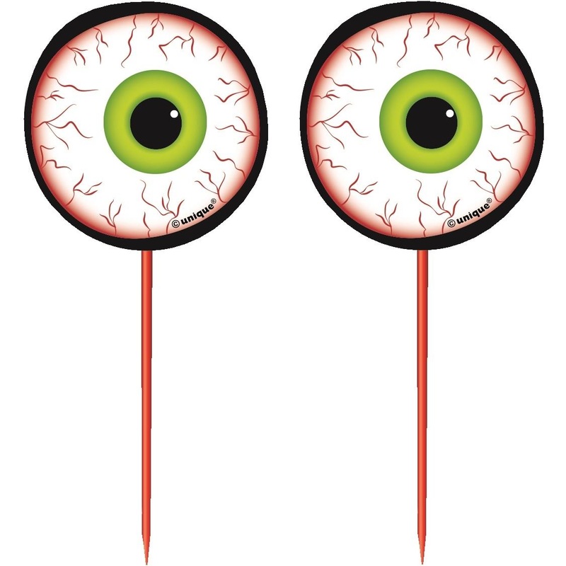 Eyeball Cake Decorations Picks Pack of 8