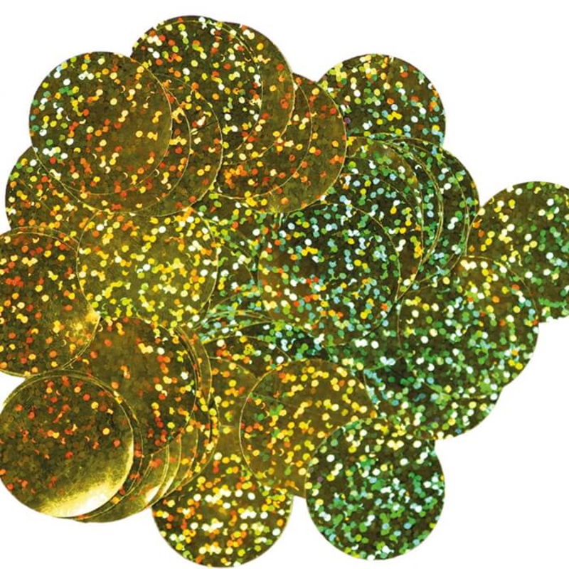 Gold Confetti - Holographic 25mm