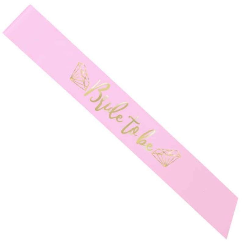 Pink and Gold Bride to Be Sash