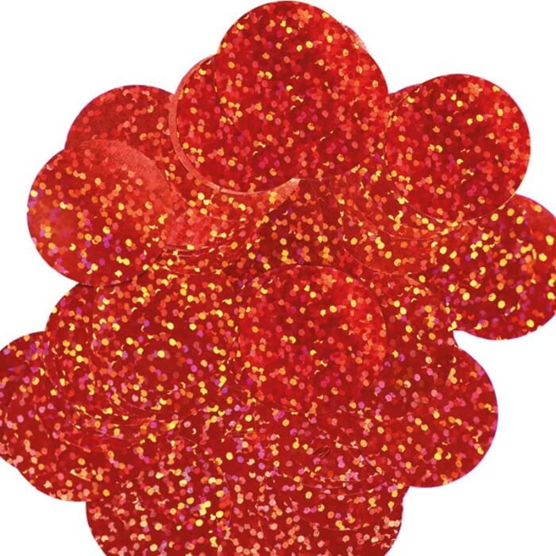 Red Holographic Confetti 10mm - 14 grams