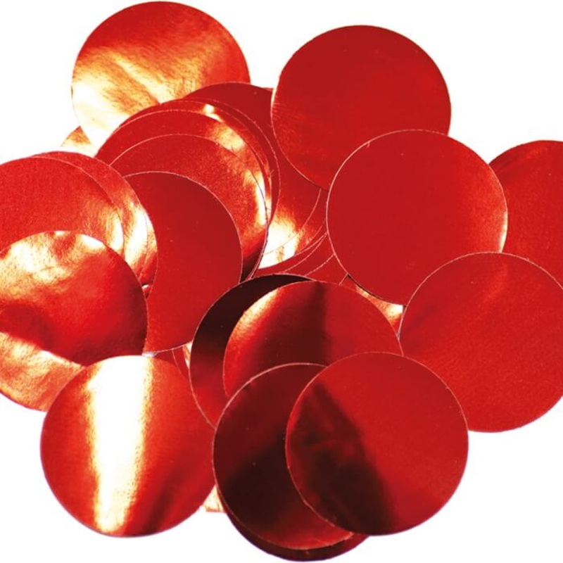 Red Metallic Foil 15mm Table Confetti