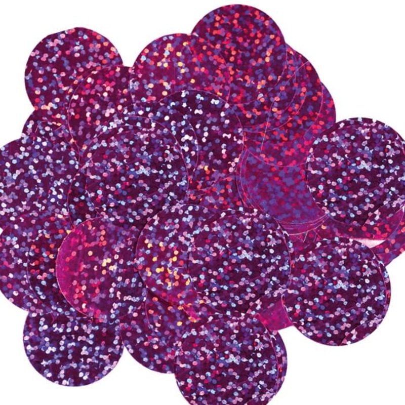 Holographic Hot Pink Confetti 10mm - 50 grams