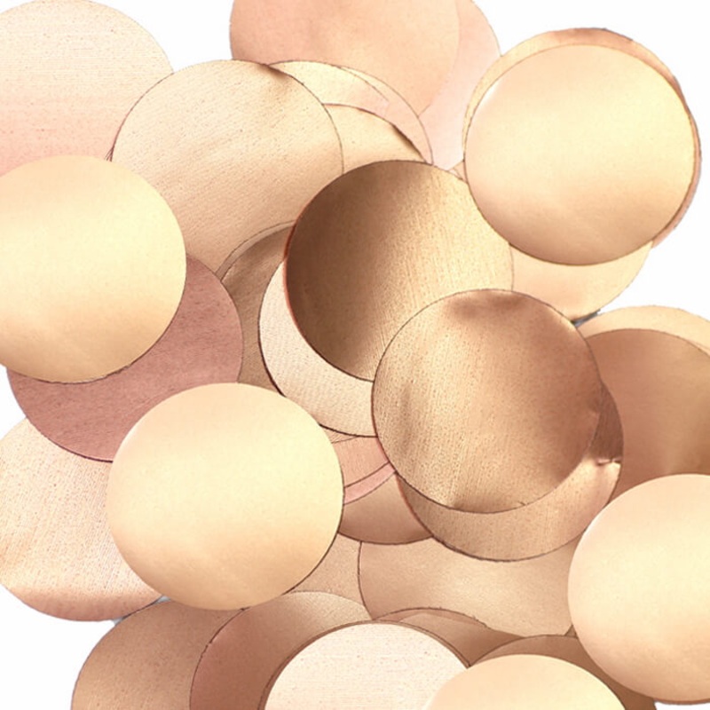 Rose Gold Metallic Confetti 25mm - 50 grams