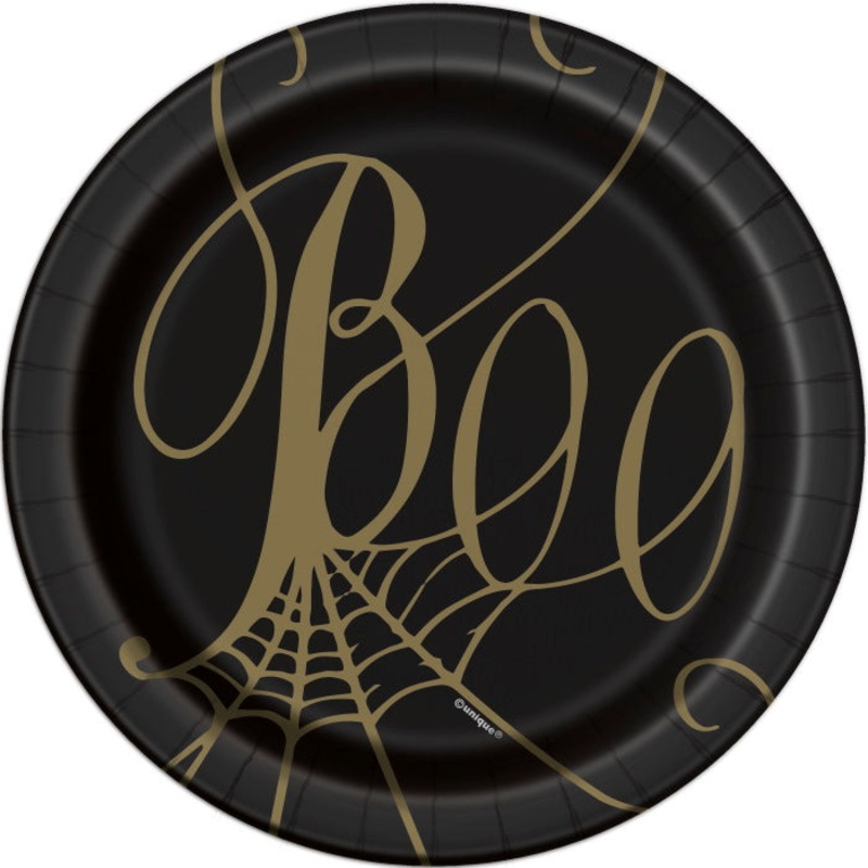 Halloween Spider Web Party Cake Plates Pack of 8