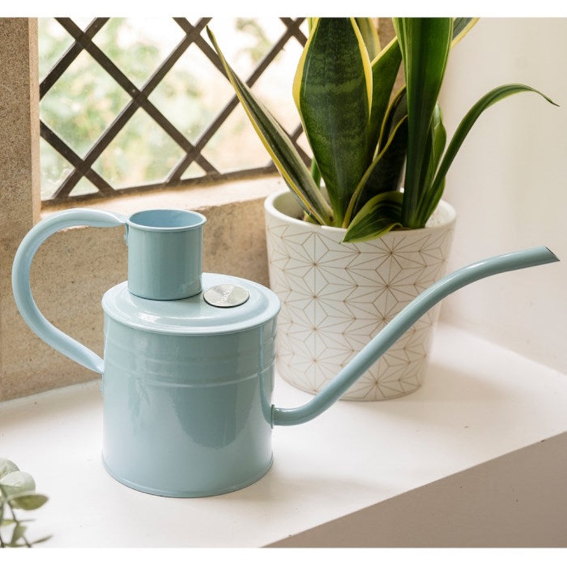 Kent and Stowe Indoor Metal Watering Can 1ltr Blue Sky