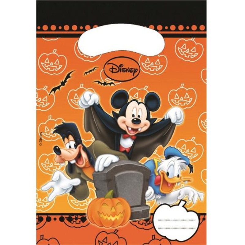 Mickey Mouse Halloween Party Favour Loot Bags Pack of 6