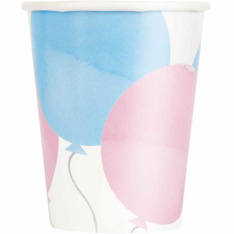 Gender Reveal Paper Cups Pack of 8