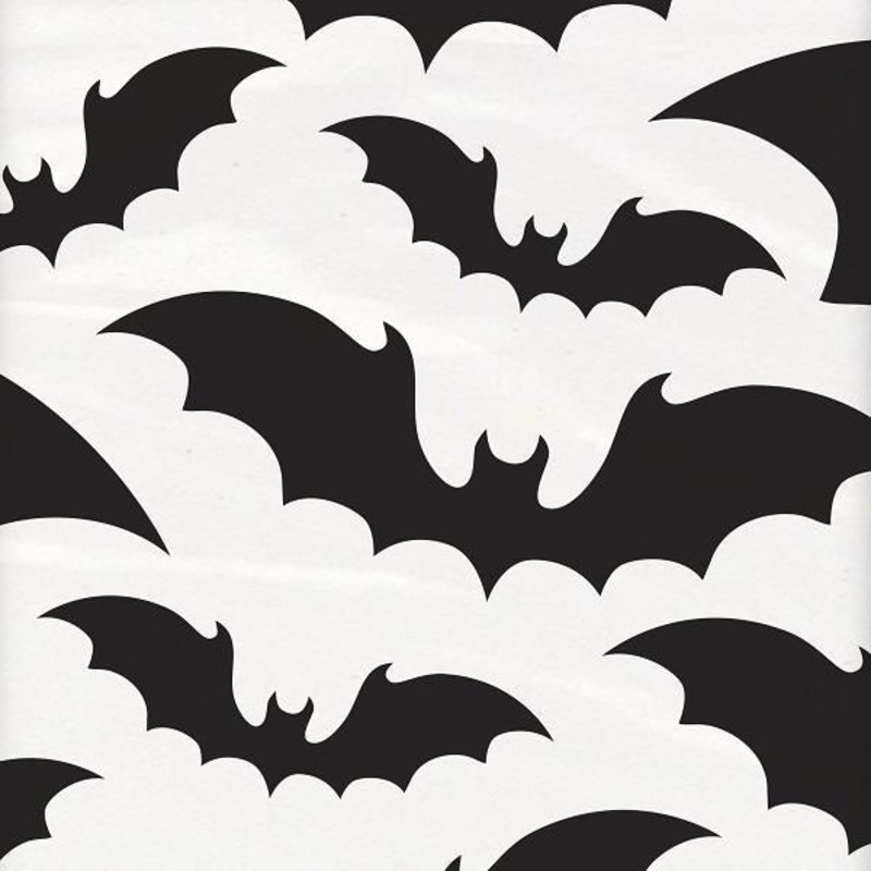 Halloween Tablecloth Black Bats