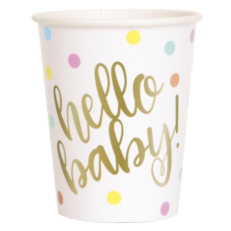 Hello Baby Party Cups Pack of 8