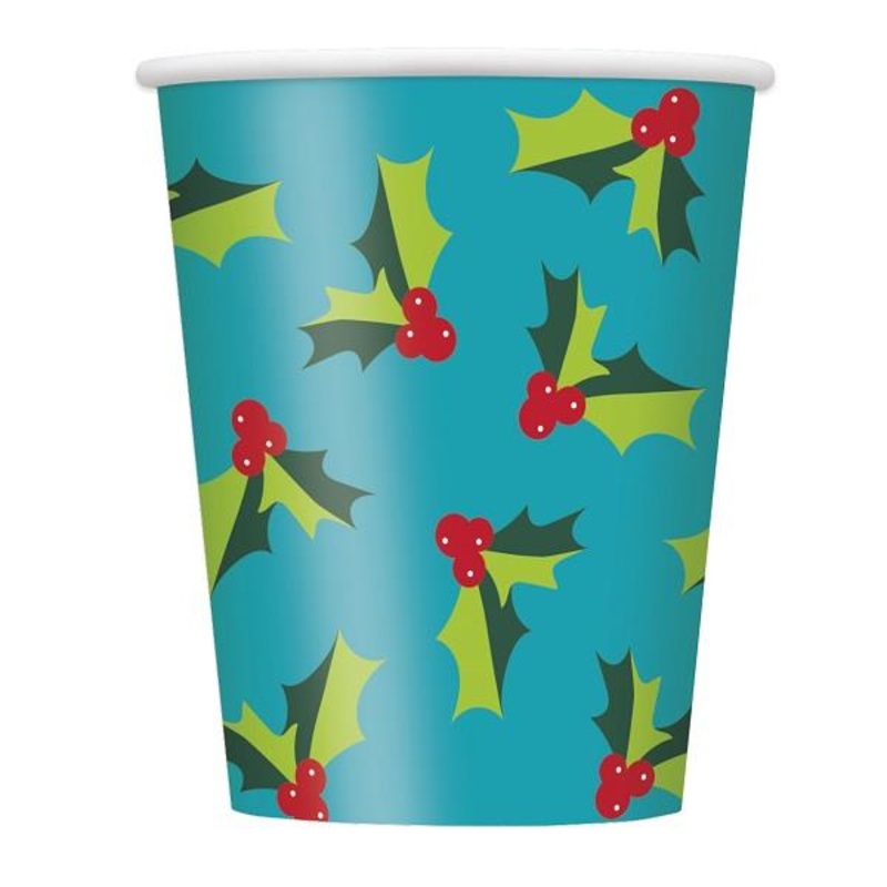 Holly Berries | Christmas Party Cups Pack of 8