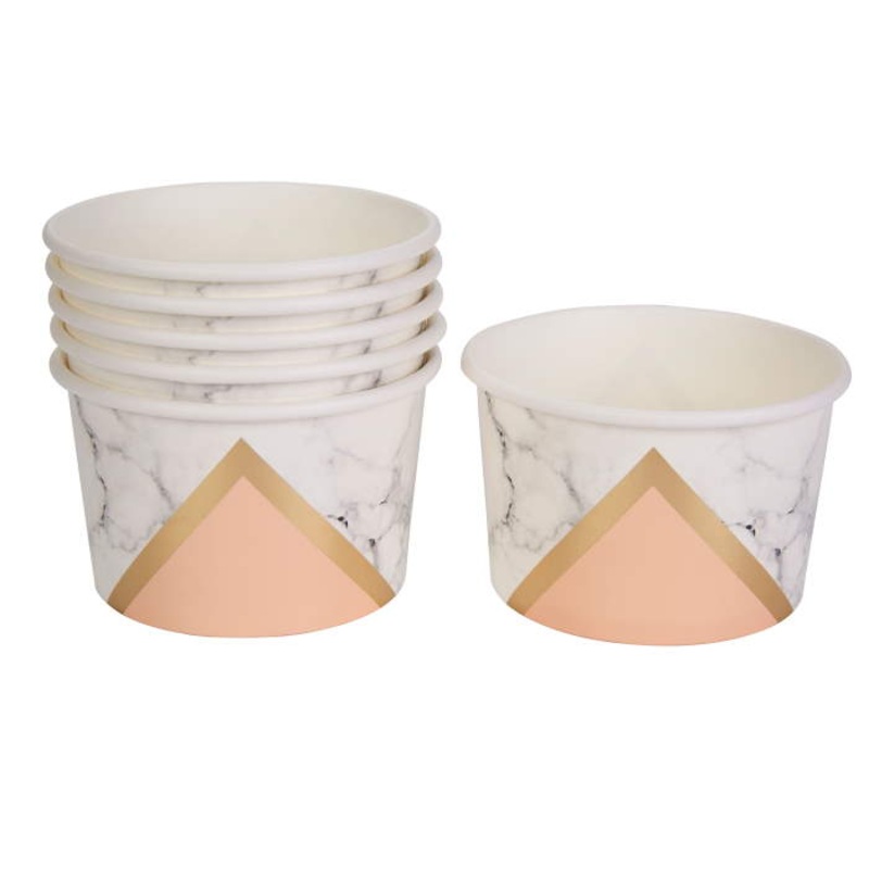 Peach | Marble Party Treat Tub Pack of 8