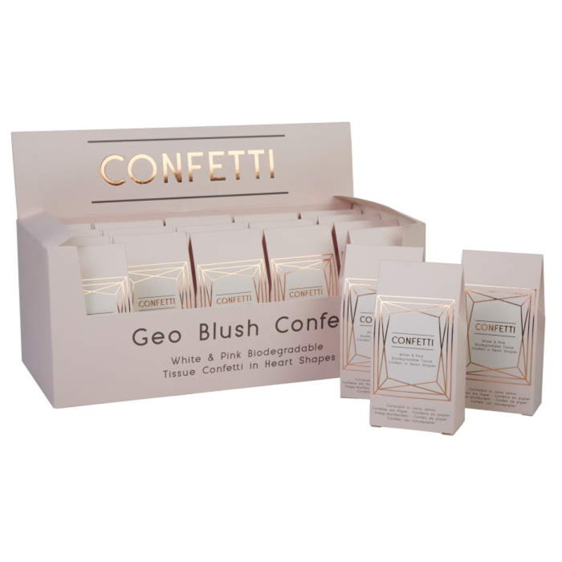 Pink Blush | Geo Wedding Throwing Tissue Confetti Pack of 20