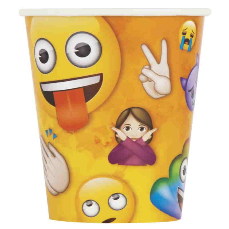 Emoji Rainbow Fun Party Cups Pack of 8