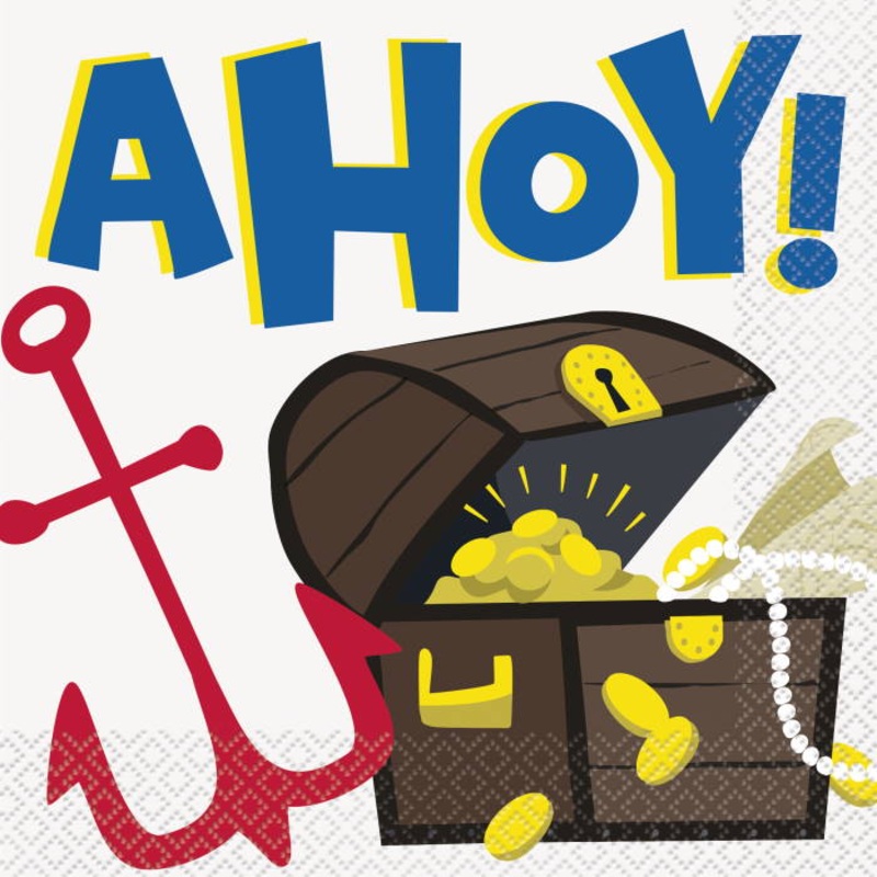 Fun Pirate Party Napkins Pack of 16