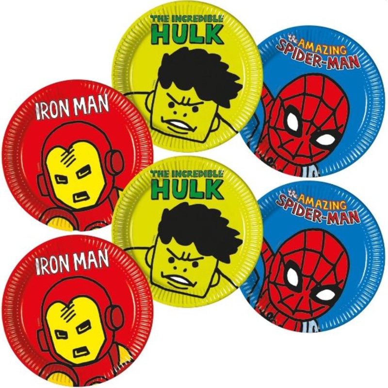 Marvel Avengers Pop Art 23cm Party Plates Pack of 8