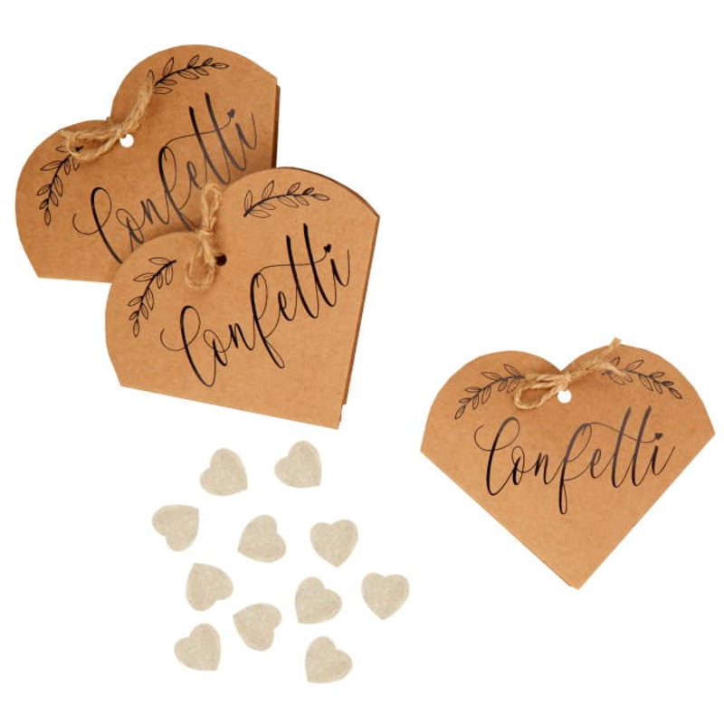 Rustic | Kraft Wedding Throwing Tissue Confetti Pack of 20