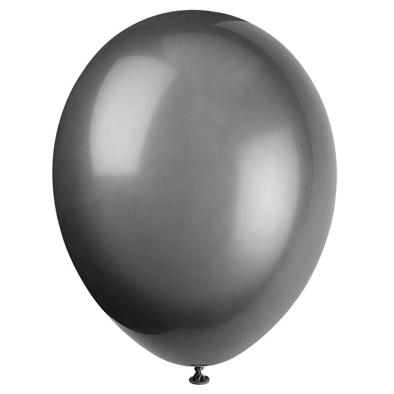 Black Latex Balloons 12 inch Pack of 10