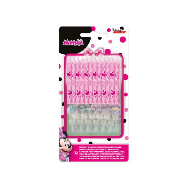 Minnie Mouse Junior Cake Candles 12 Pack