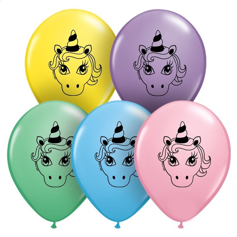Small Pastel Unicorn Latex Balloons