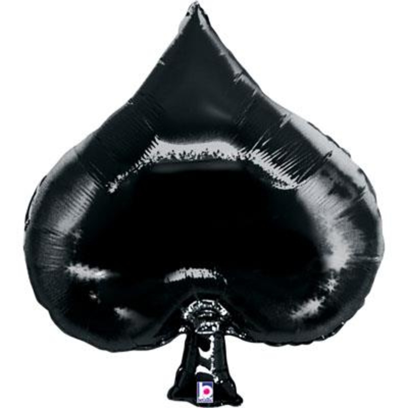 Black Spade Shaped Foil Balloon