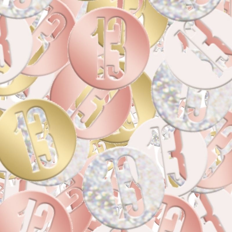 Rose Gold 13th Birthday Table Confetti