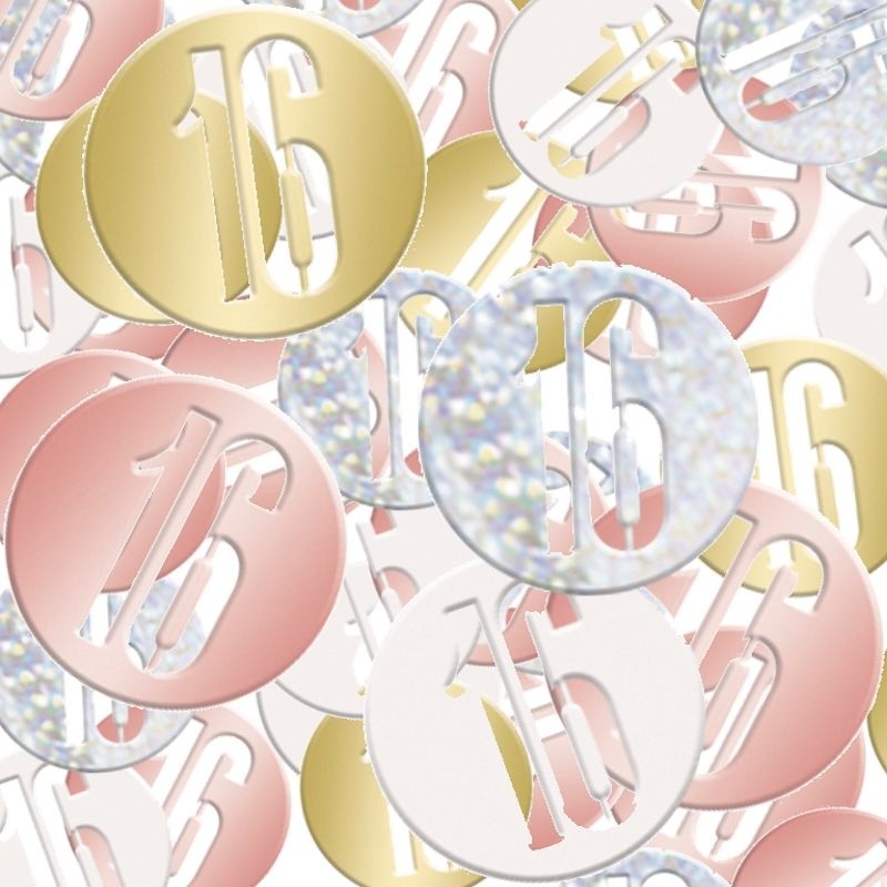 Rose Gold 16th Birthday Confetti