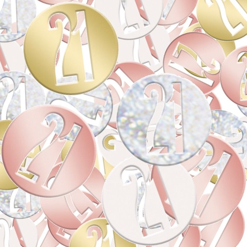 Rose Gold 21st Table Confetti