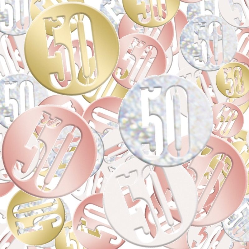 Rose Gold 50th Confetti