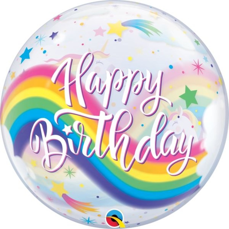 Birthday Unicorn Bubble Balloon